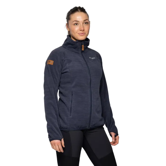 Women Bergans Of Norway Fleece Hareid Fleece W Jacket Nohood Dark Navy