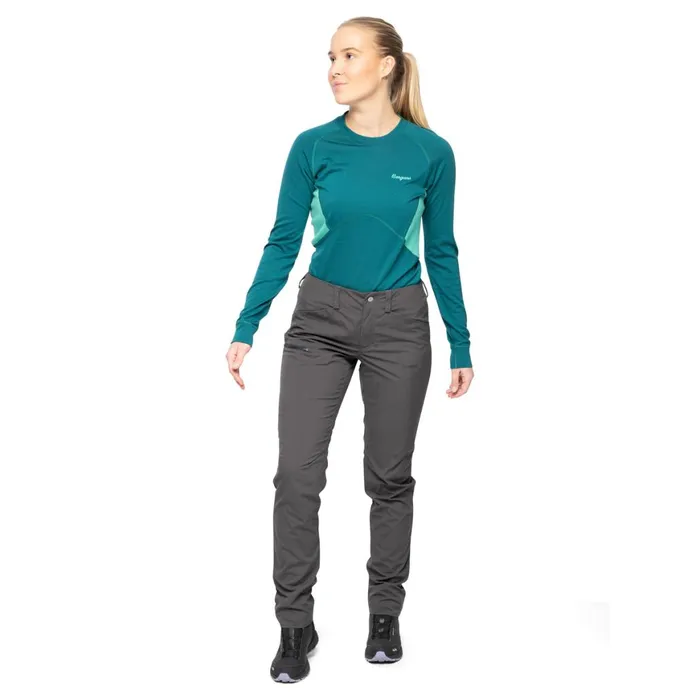 Women Bergans Of Norway Hiking Pants Utne V5 W Pants Solid Charcoal