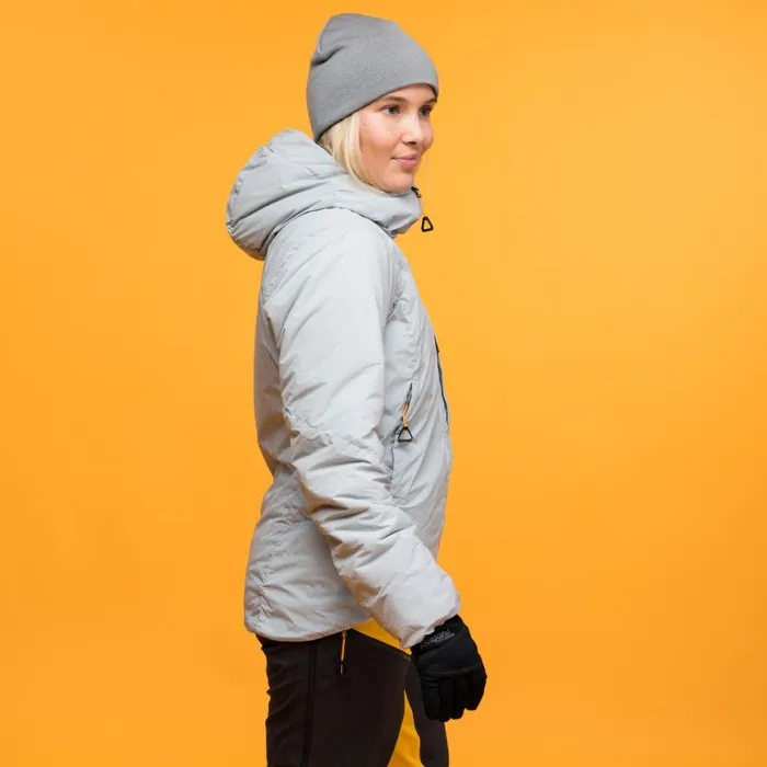 Women Bergans Of Norway Insulation Y Mountainline Insulated Windbreaker Jacket Pearl Grey