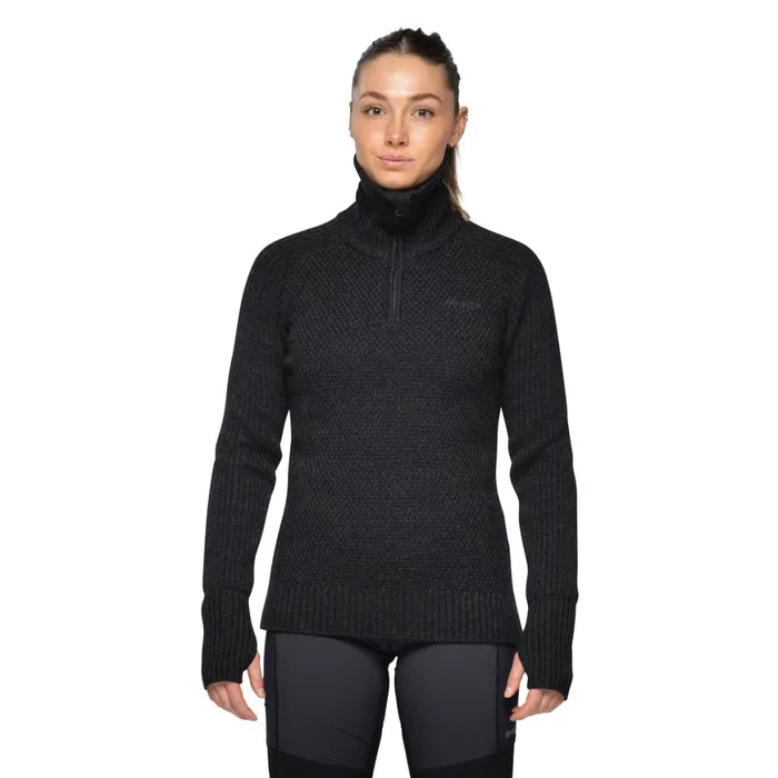 Women Bergans Of Norway Jumpers And Long Sleeves Ulriken Jumper Black
