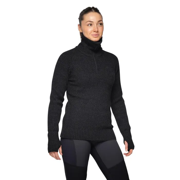 Women Bergans Of Norway Jumpers And Long Sleeves Ulriken Jumper Black