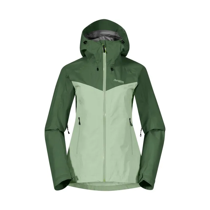 Women Bergans Of Norway Shell Jackets Skar Light 3l Shell Jacket Light Jade Green Dark Jade Green