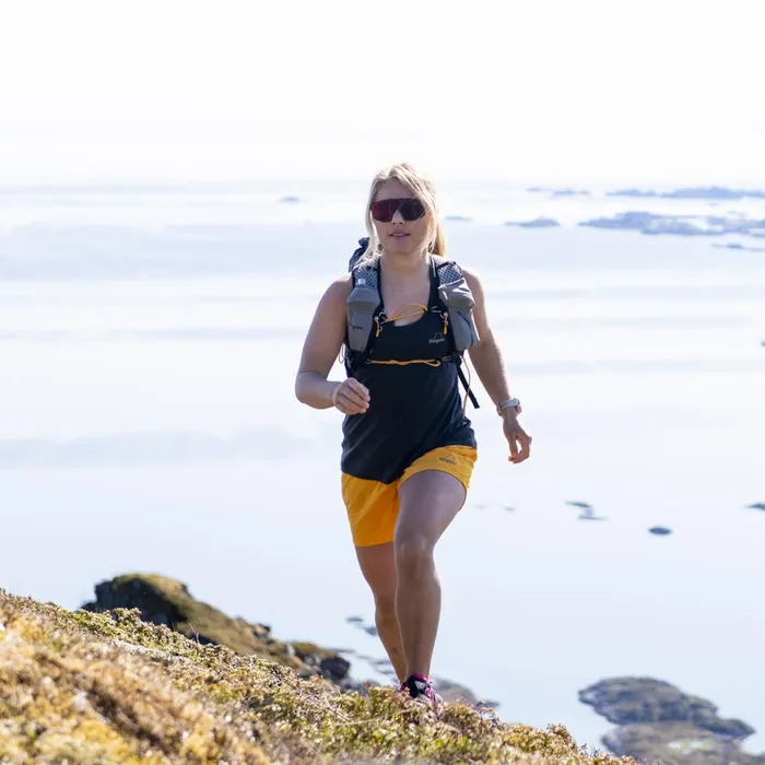 Women Bergans Of Norway Shorts Y Lightline Vapor V2 Shorts Mango Yellow