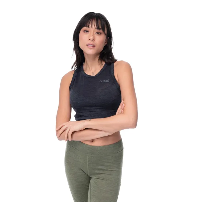 Women Bergans Of Norway Singlets InnerLight W Top Solid Charcoal