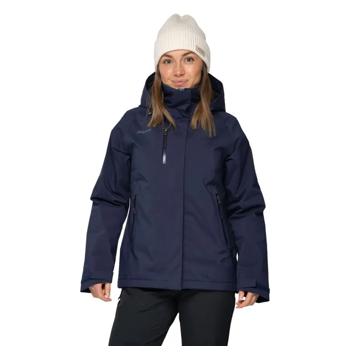 Women Bergans Of Norway Ski Jackets Flya Insulated Lady Jacket Navy Blue
