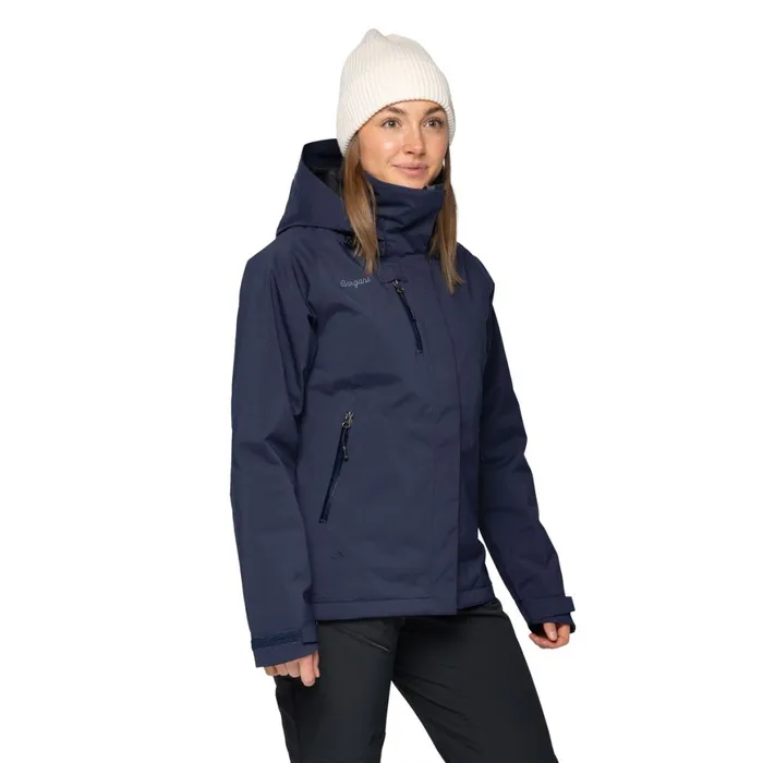 Women Bergans Of Norway Ski Jackets Flya Insulated Lady Jacket Navy Blue