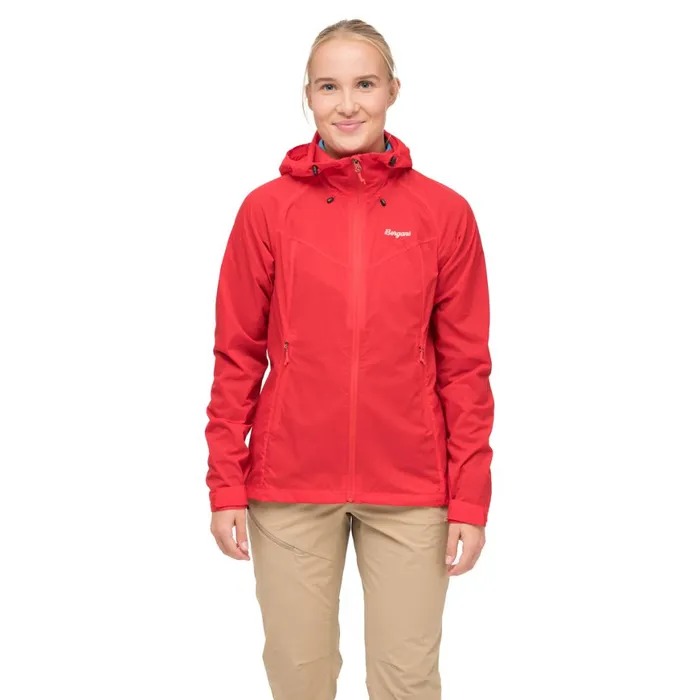 Women Bergans Of Norway Softshell Jackets Rabot Windbreaker Jacket Fire Red