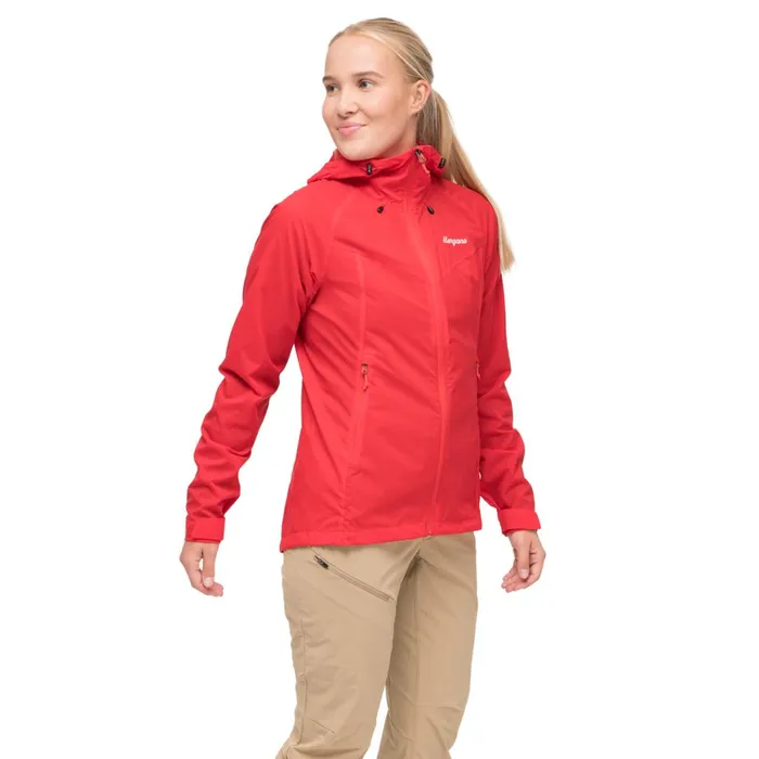 Women Bergans Of Norway Softshell Jackets Rabot Windbreaker Jacket Fire Red
