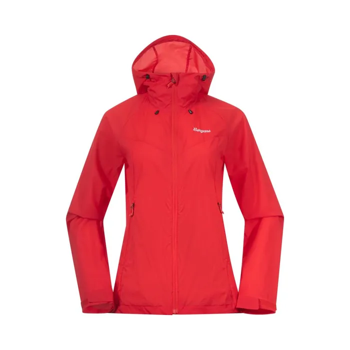 Women Bergans Of Norway Softshell Jackets Rabot Windbreaker Jacket Fire Red