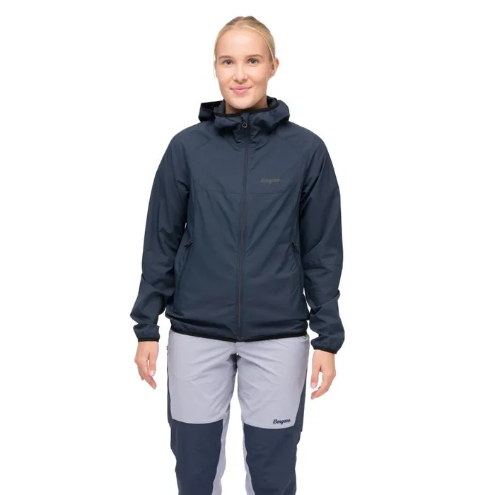 Women Bergans Of Norway Softshell Jackets Vaagaa Windbreaker Jacket Navy Blue