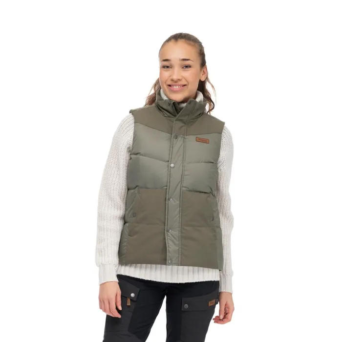 Women Bergans Of Norway Vests Nordmarka Outdoor Down Vest Green Mud