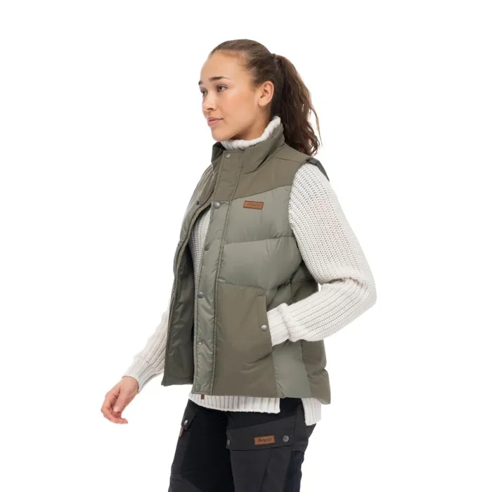 Women Bergans Of Norway Vests Nordmarka Outdoor Down Vest Green Mud