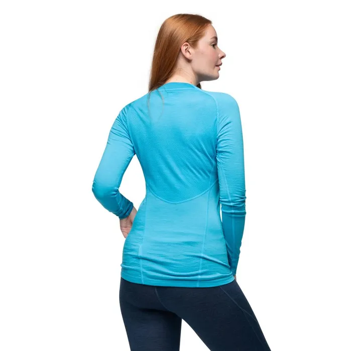 Women Bergans Of Norway Wool Longsleeved Shirts InnerLight W Long Sleeve Aqua Lagoon