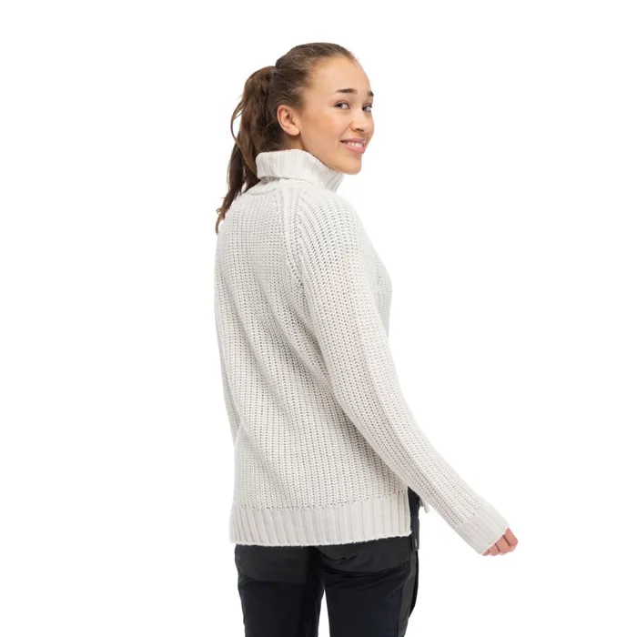 Women Bergans Of Norway Wool Nordmarka Merino High Neck Jumper Vanilla White