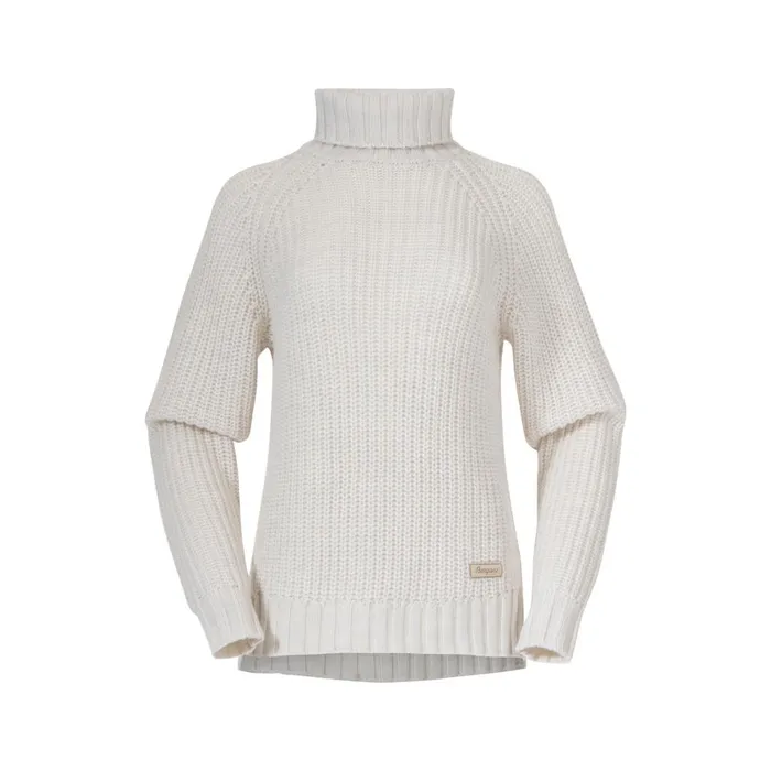 Women Bergans Of Norway Wool Nordmarka Merino High Neck Jumper Vanilla White