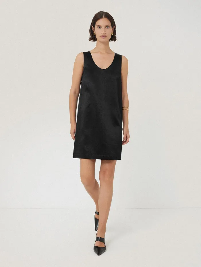 Women Bonded Satin Mini Dress Black Jigsaw Dresses and Jumpsuits