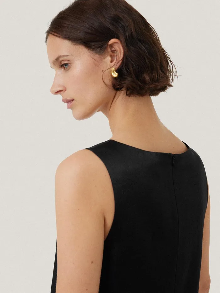 Women Bonded Satin Mini Dress Black Jigsaw Dresses and Jumpsuits