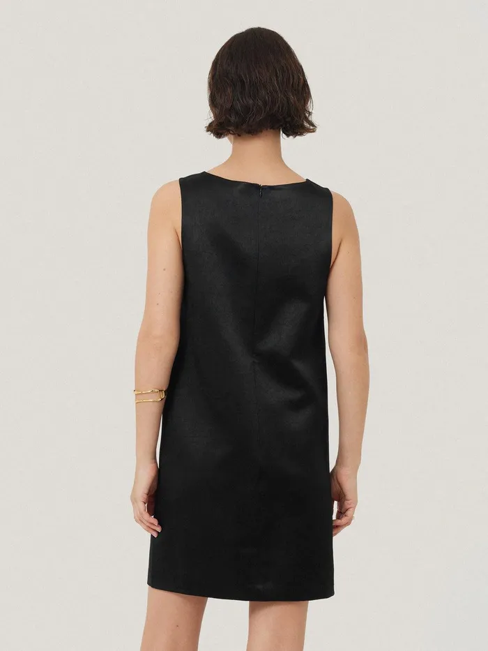 Women Bonded Satin Mini Dress Black Jigsaw Dresses and Jumpsuits