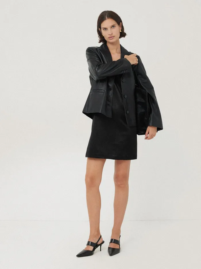 Women Bonded Satin Mini Dress Black Jigsaw Dresses and Jumpsuits