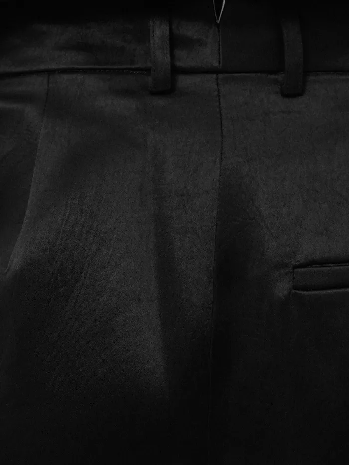 Women Bonded Satin Trouser Black Jigsaw Party