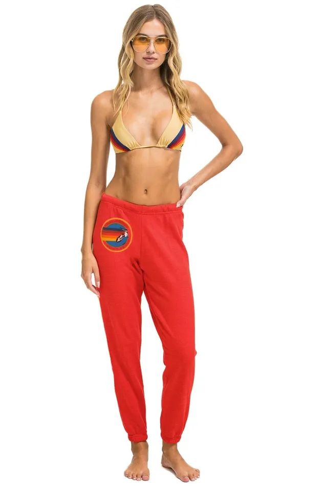 Women Bottoms Aviator Nation AVIATOR NATION SWEATPANTS 8211 RED