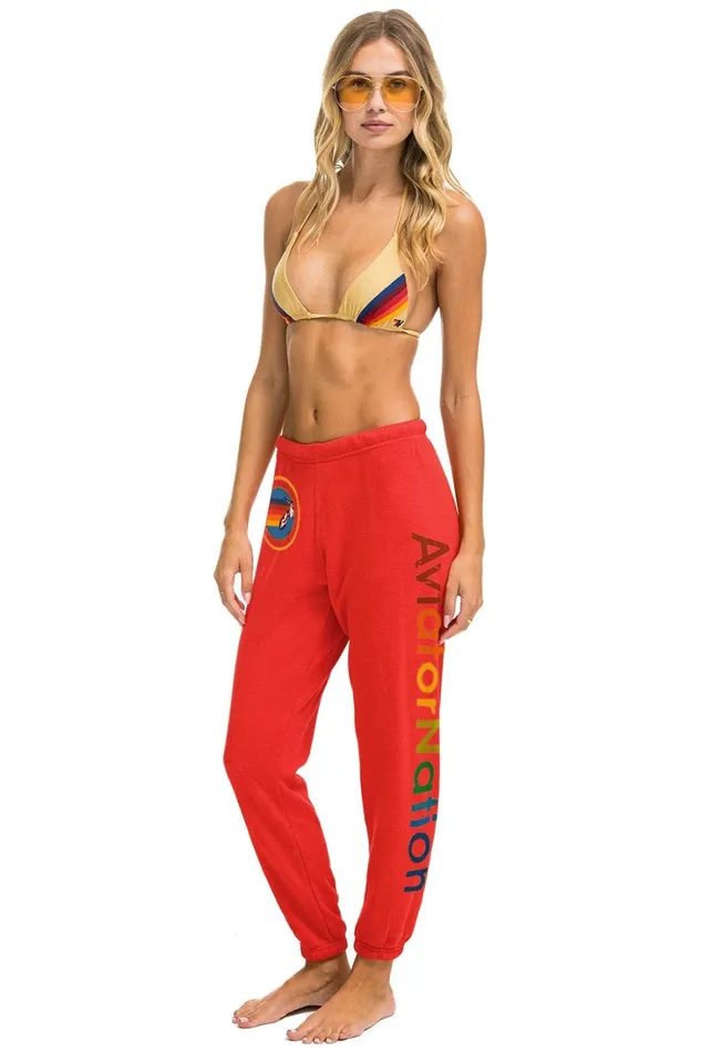 Women Bottoms Aviator Nation AVIATOR NATION SWEATPANTS 8211 RED