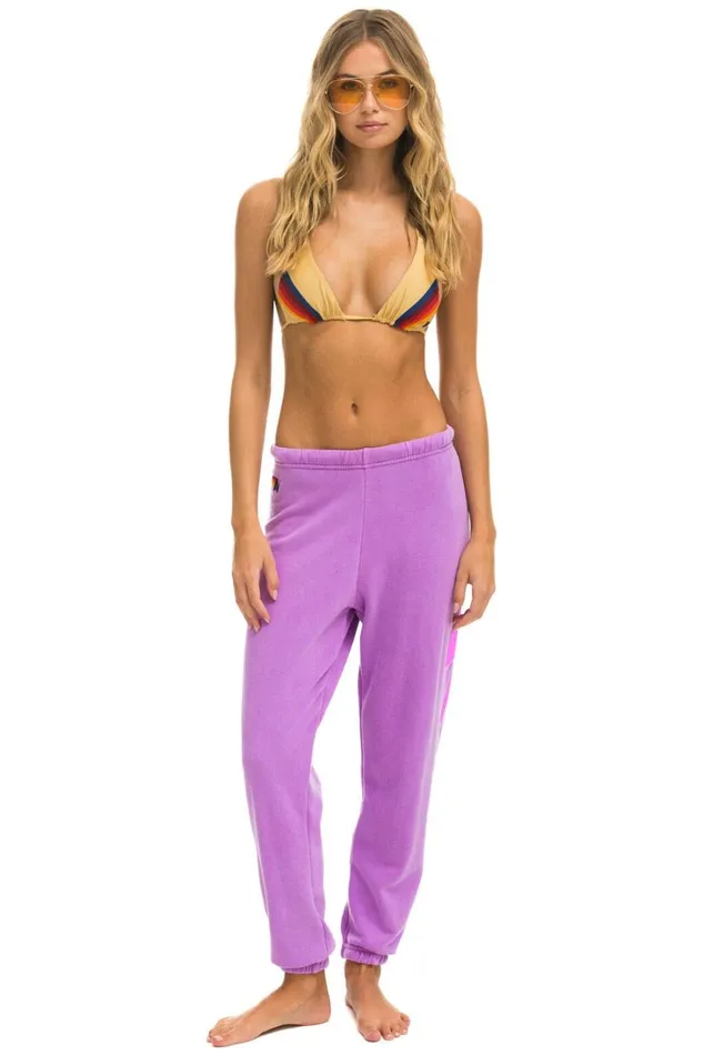 Women Bottoms Aviator Nation BOLT SWEATPANTS 8211 NEON PURPLE NEON PINK Women Bottoms Aviator Nation BOLT SWEATPANTS 8211 NEON PURPLE NEON PINK