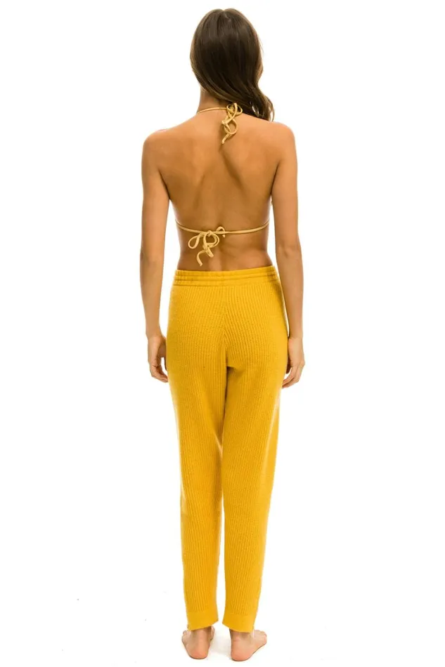 Women Bottoms Aviator Nation VINTAGE CABIN CASHMERE SWEATER PANTt GOLD Women Bottoms Aviator Nation VINTAGE CABIN CASHMERE SWEATER PANTt GOLD