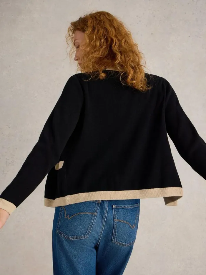 Women CHARLOTTE CARDI Black Multi White Stuff Knitwear Women CHARLOTTE CARDI Black Multi White Stuff Knitwear