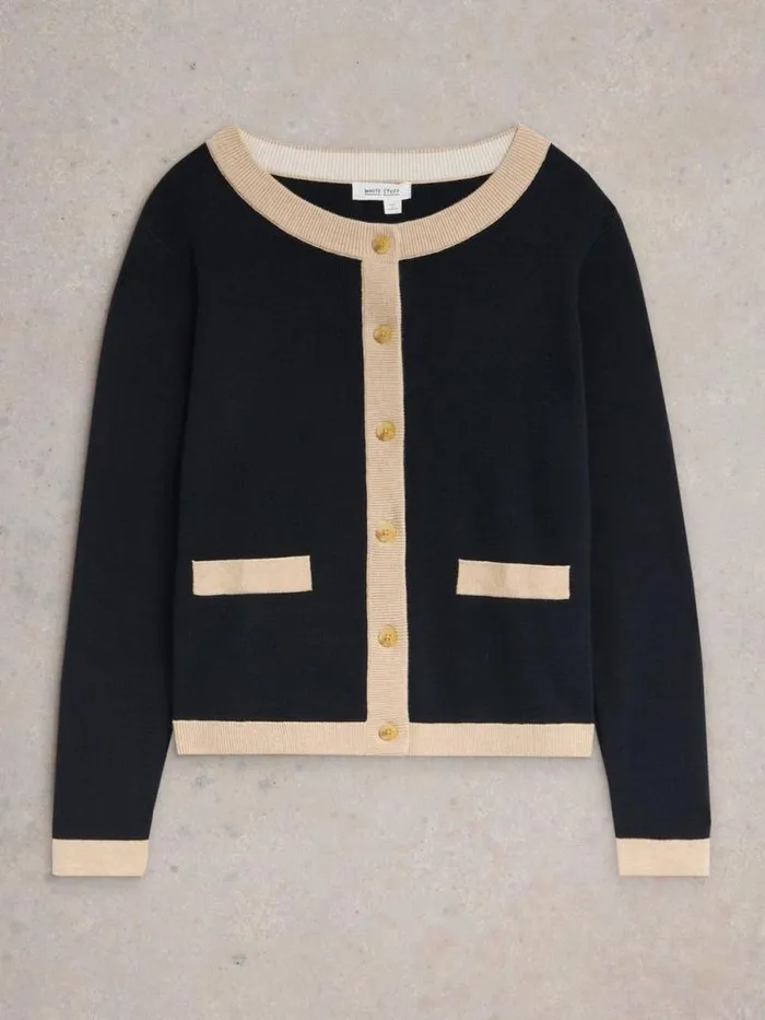 Women CHARLOTTE CARDI Black Multi White Stuff Knitwear Women CHARLOTTE CARDI Black Multi White Stuff Knitwear