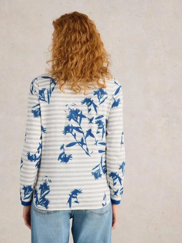 Women CLARA CREW NECK TSHIRT Natural Multi White Stuff Tops and Tees