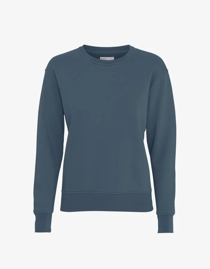 Women Classic Organic Crew 8211 Petrol Blue Crewneck Sweatshirts Colorfulstandard Women Women Classic Organic Crew 8211 Petrol Blue Crewneck Sweatshirts Colorfulstandard Women