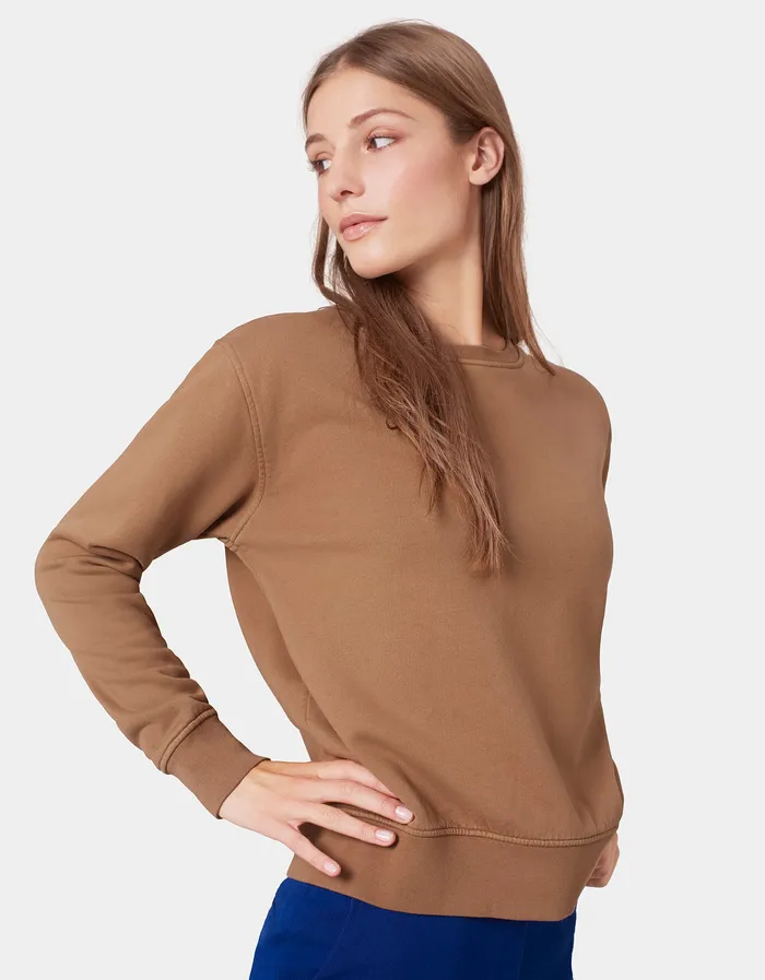 Women Classic Organic Crew 8211 Petrol Blue Crewneck Sweatshirts Colorfulstandard Women