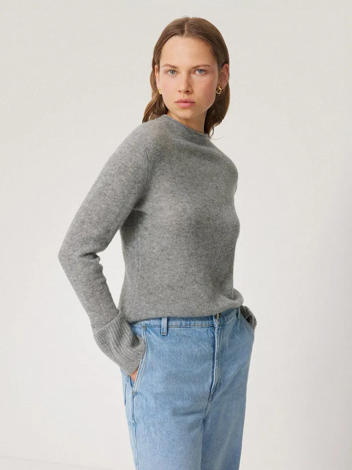 Women Cloud Cashmere Eldon Jumper Grey Jigsaw Knitwear and Cashmere