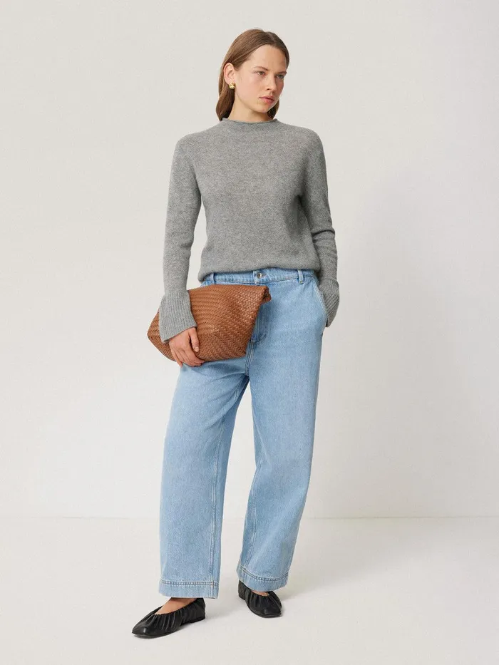 Women Cloud Cashmere Eldon Jumper Grey Jigsaw Knitwear and Cashmere