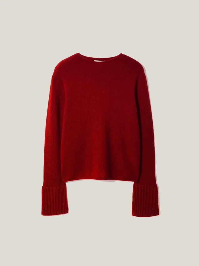 Women Cloud Cashmere Eldon Jumper Red Jigsaw Knitwear and Cashmere