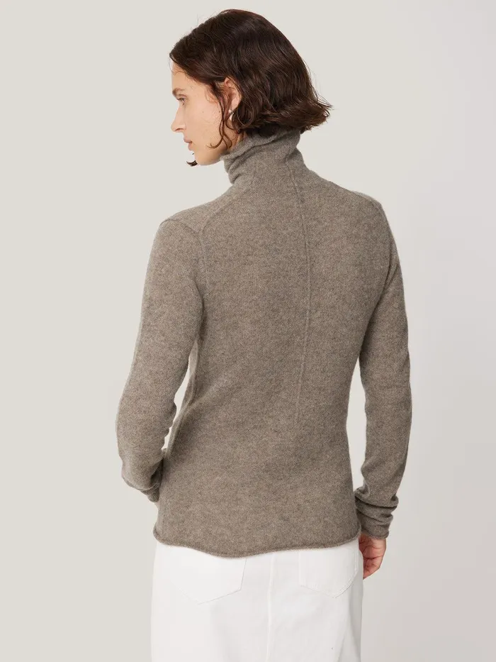 Women Cloud Cashmere Polo Jumper Taupe Jigsaw Knitwear and Cashmere
