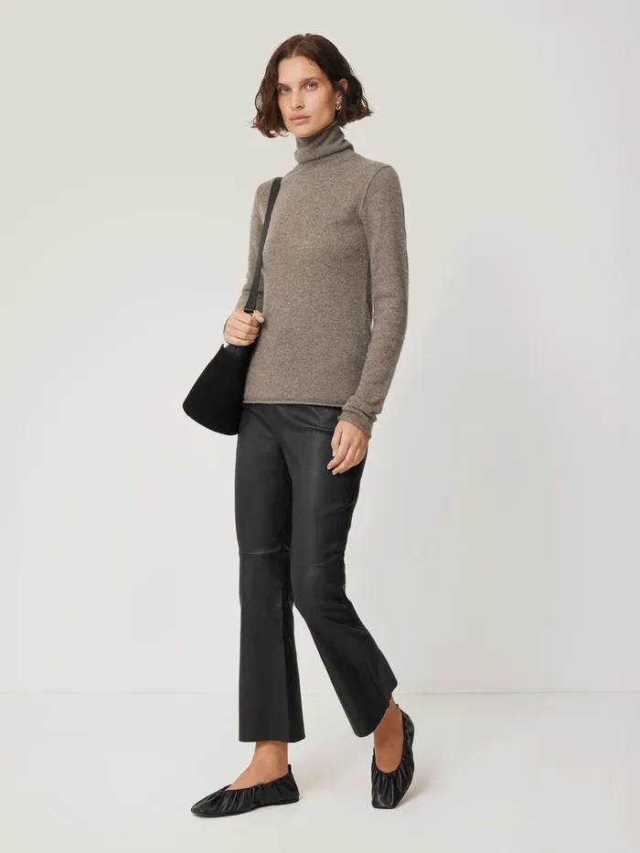 Women Cloud Cashmere Polo Jumper Taupe Jigsaw Knitwear and Cashmere