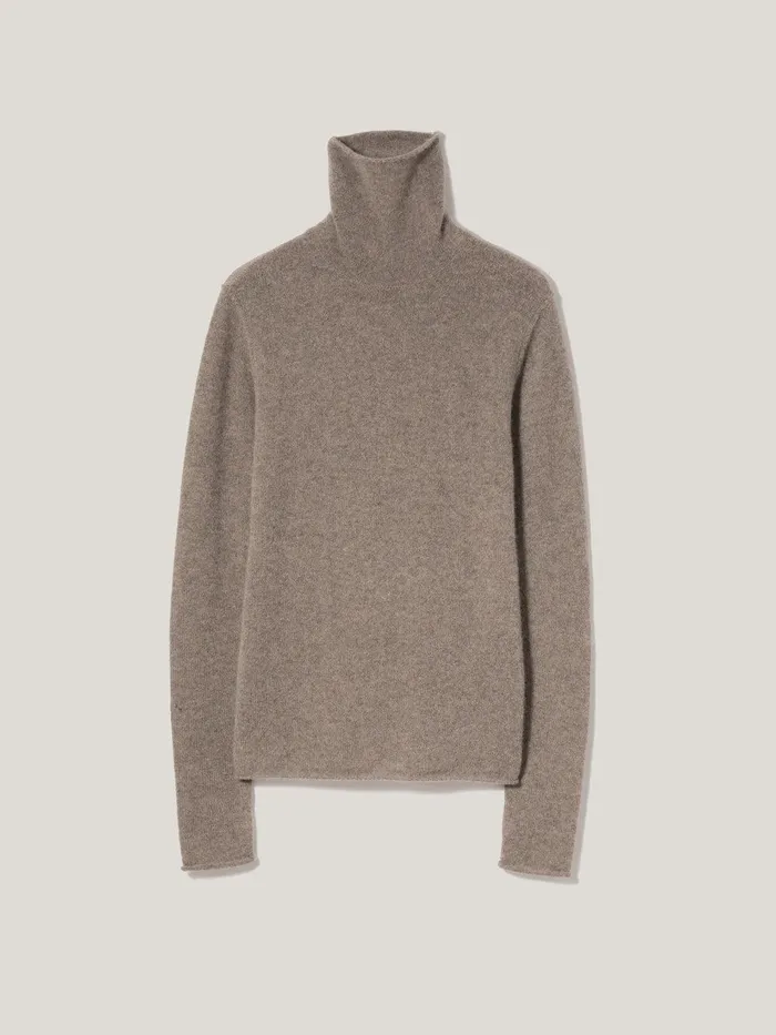 Women Cloud Cashmere Polo Jumper Taupe Jigsaw Knitwear and Cashmere