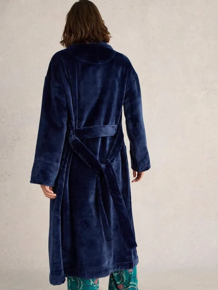 Women Clover Cosy Dressing Gown Dark Navy White Stuff Nightwear Women Clover Cosy Dressing Gown Dark Navy White Stuff Nightwear