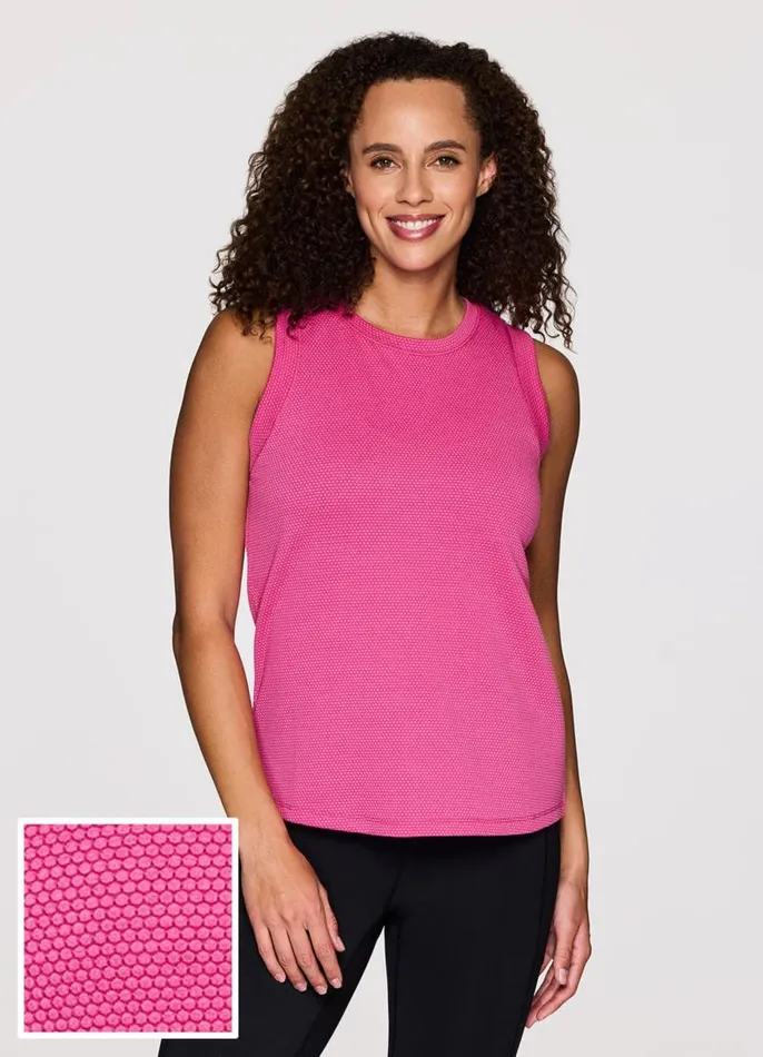 Women Coastal Days Bubble Tank Pink RBX Active Tanks