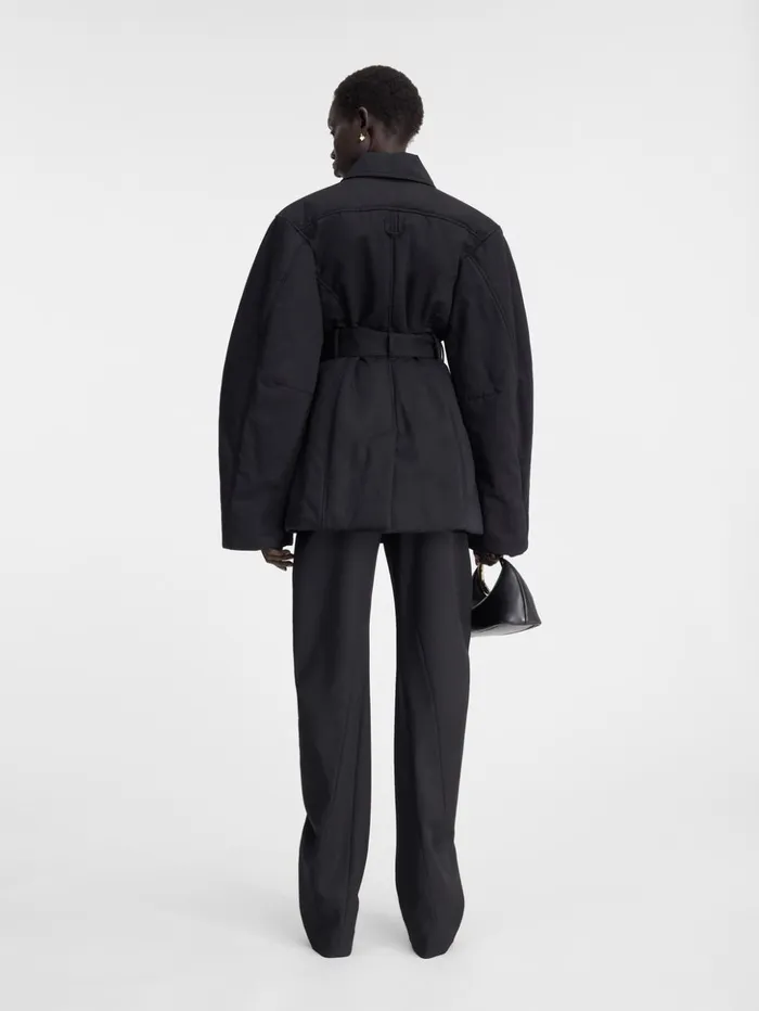 Women Coats and Jackets JACQUEMUS The Bari Jacket Black Women Coats and Jackets JACQUEMUS The Bari Jacket Black