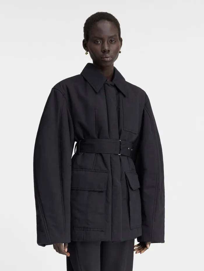 Women Coats and Jackets JACQUEMUS The Bari Jacket Black Women Coats and Jackets JACQUEMUS The Bari Jacket Black