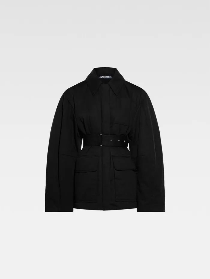 Women Coats and Jackets JACQUEMUS The Bari Jacket Black Women Coats and Jackets JACQUEMUS The Bari Jacket Black