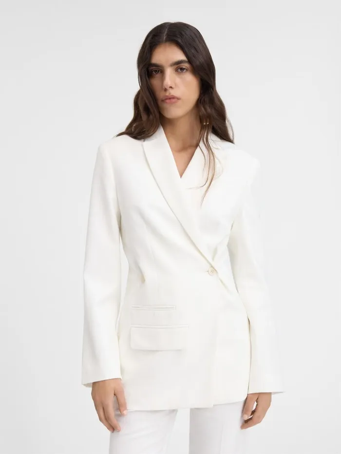 Women Coats and Jackets JACQUEMUS The Tibau Jacket White Women Coats and Jackets JACQUEMUS The Tibau Jacket White