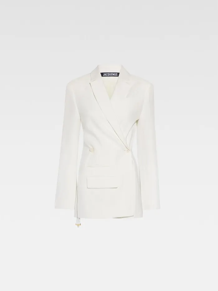 Women Coats and Jackets JACQUEMUS The Tibau Jacket White Women Coats and Jackets JACQUEMUS The Tibau Jacket White