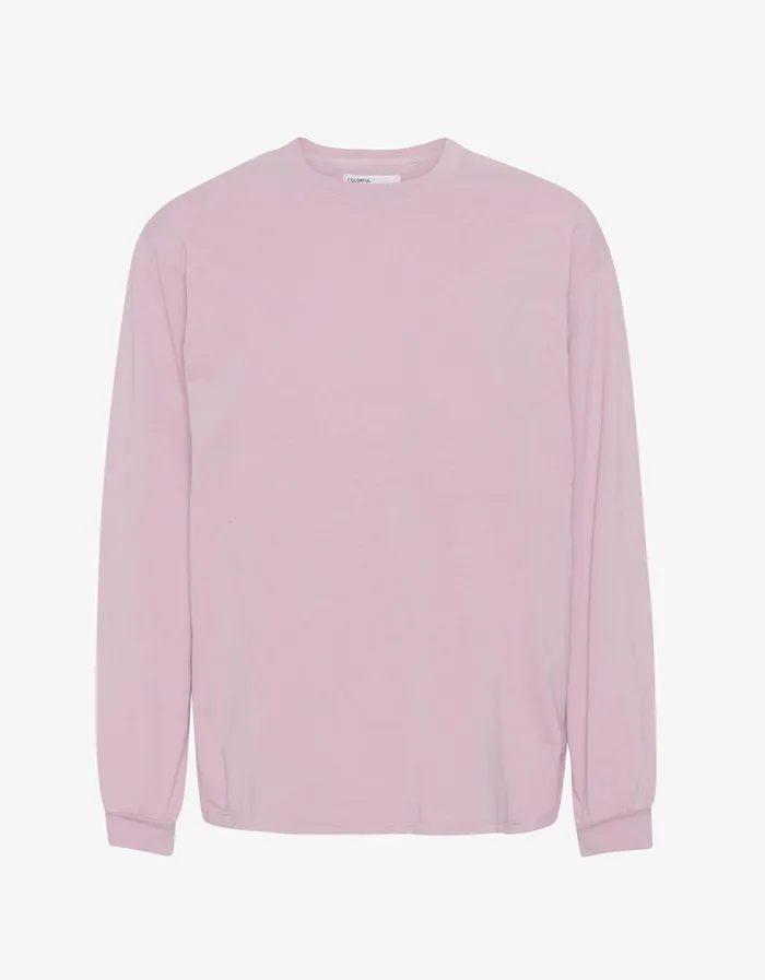 Women Colorfulstandard Oversized Organic LS TShirt 8211 Faded Pink Long Sleeve Tops