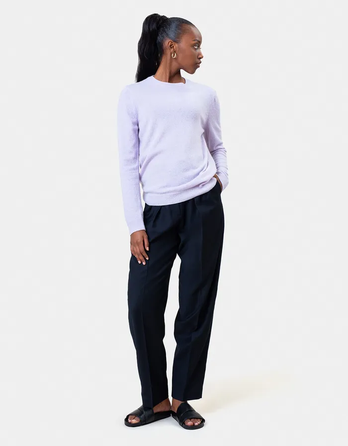 Women Colorfulstandard Women Light Merino Wool Crew 8211 Navy Blue Knit Sweaters