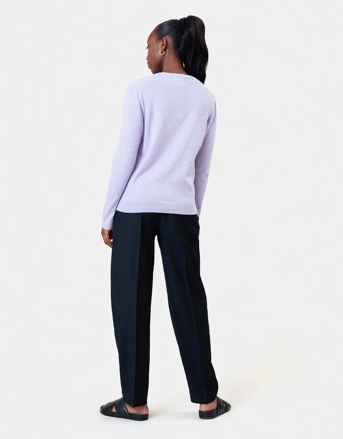 Women Colorfulstandard Women Light Merino Wool Crew 8211 Navy Blue Knit Sweaters