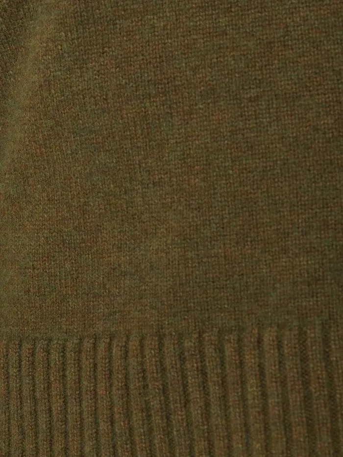 Women Compact Wool Cashmere Blend Jumper Khaki Jigsaw Knitwear and Cashmere